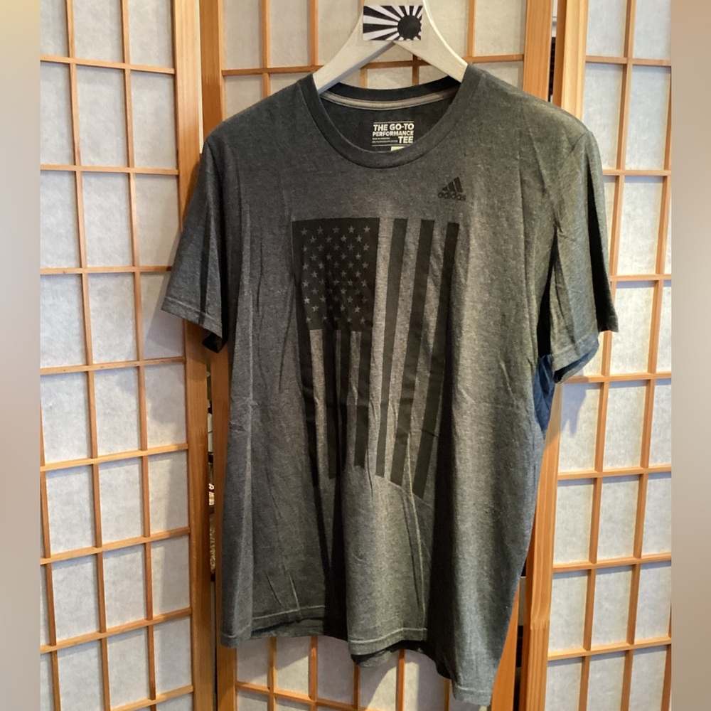 Adidas The Go-To Performance Tee American Flag Men's Size Large